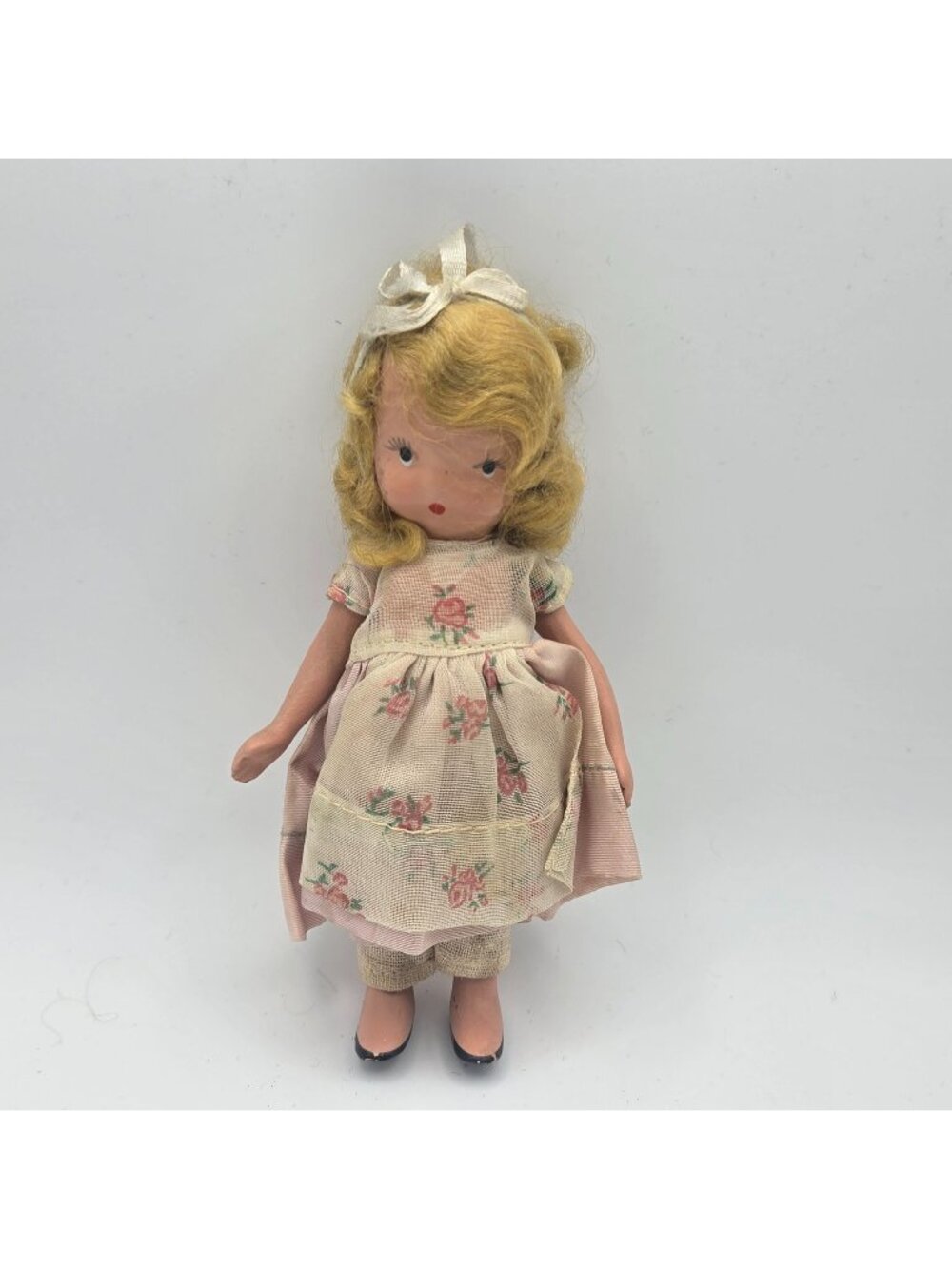 Antique Nancy Ann Story Book Doll Bisque Pudgy Blonde